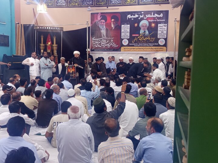 شہید مرجع دینی سید علی خامنہ ای کی مجلسِ چہلم، آزاد نگر ضلع مراد آباد میں منعقد