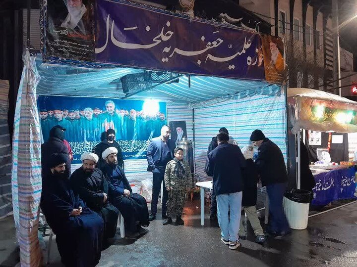 تصاویر/ موکب تبیینی فرهنگی مدرسه علمیه جعفریه خلخال