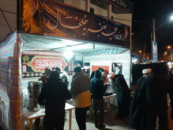 تصاویر/ موکب تبیینی فرهنگی مدرسه علمیه جعفریه خلخال