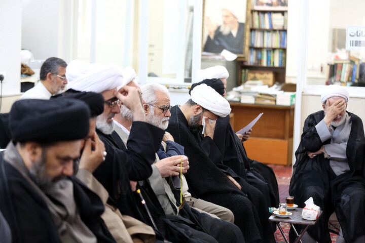 تصاویر/ مراسم شهادت امام جعفر صادق(ع) در بیت آیت الله العظمی فاضل لنکرانی (ره)