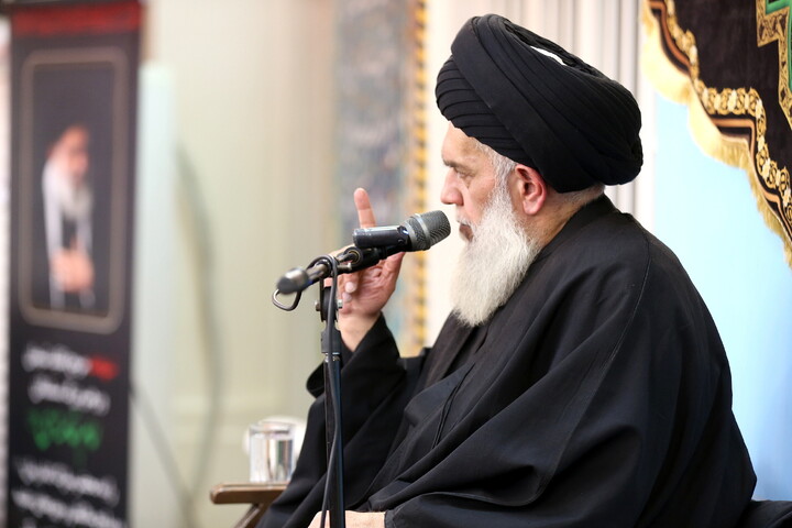 تصاویر/ مراسم شهادت امام جعفر صادق(ع) در بیت آیت الله العظمی فاضل لنکرانی (ره)