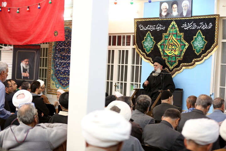 تصاویر/ مراسم شهادت امام جعفر صادق(ع) در بیت آیت الله العظمی فاضل لنکرانی (ره)