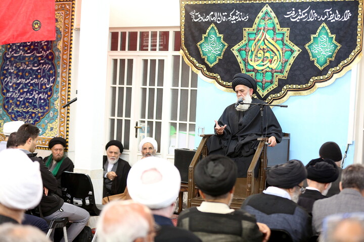 تصاویر/ مراسم شهادت امام جعفر صادق(ع) در بیت آیت الله العظمی فاضل لنکرانی (ره)