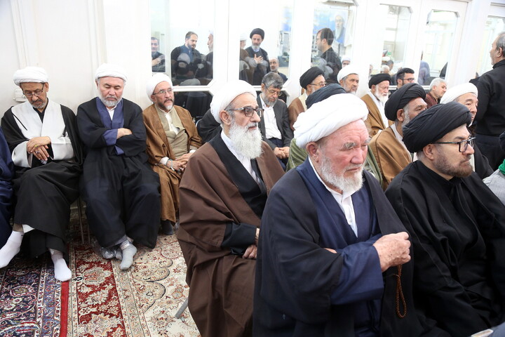 تصاویر/ مراسم شهادت امام جعفر صادق(ع) در بیت آیت الله العظمی فاضل لنکرانی (ره)