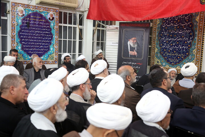 تصاویر/ مراسم شهادت امام جعفر صادق(ع) در بیت آیت الله العظمی فاضل لنکرانی (ره)