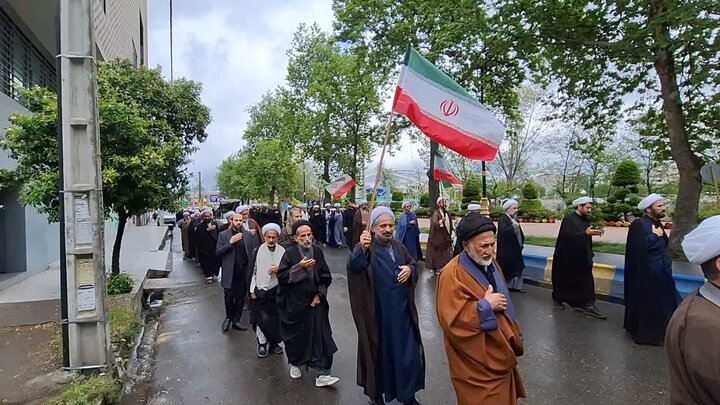 تصاویر/ دسته روی طلاب و روحانیون شهرستان آمل در سالگرد شهادت امام صادق (ع)