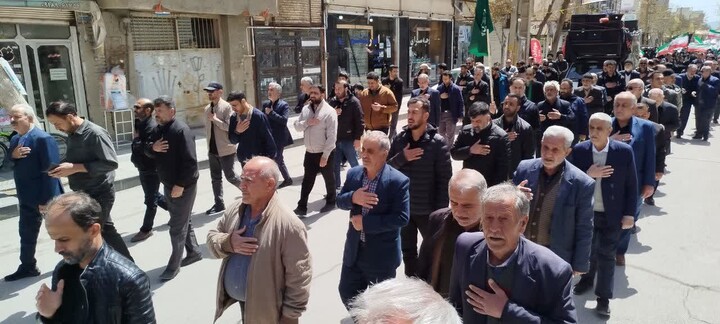 تصاویر/ دسته عزاداری شهادت امام جعفر صادق «علیه السلام» در بهار