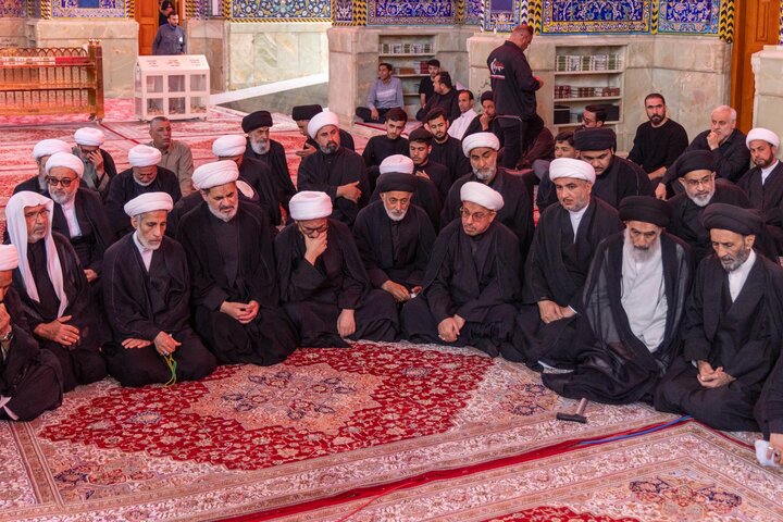 دسته عزاداری طلاب حوزه علمیه کربلا در شهادت امام صادق (علیه السلام)