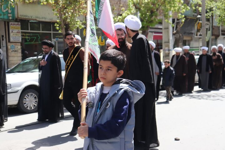 تصاویر/ دسته عزاداری علما و روحانیون ارومیه در سالروز شهادت امام صادق علیه‌السلام