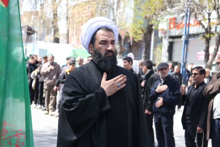 تصاویر/ دسته عزاداری علما و روحانیون ارومیه در سالروز شهادت امام صادق علیه‌السلام