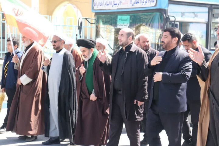 تصاویر/ دسته عزاداری علما و روحانیون ارومیه در سالروز شهادت امام صادق علیه‌السلام