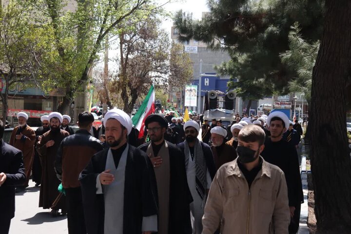 تصاویر/ دسته عزاداری علما و روحانیون ارومیه در سالروز شهادت امام صادق علیه‌السلام