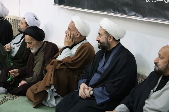 تصاویر/ دسته عزاداری طلاب و روحانیون شهرستان بابل برای شهادت امام صادق (ع)