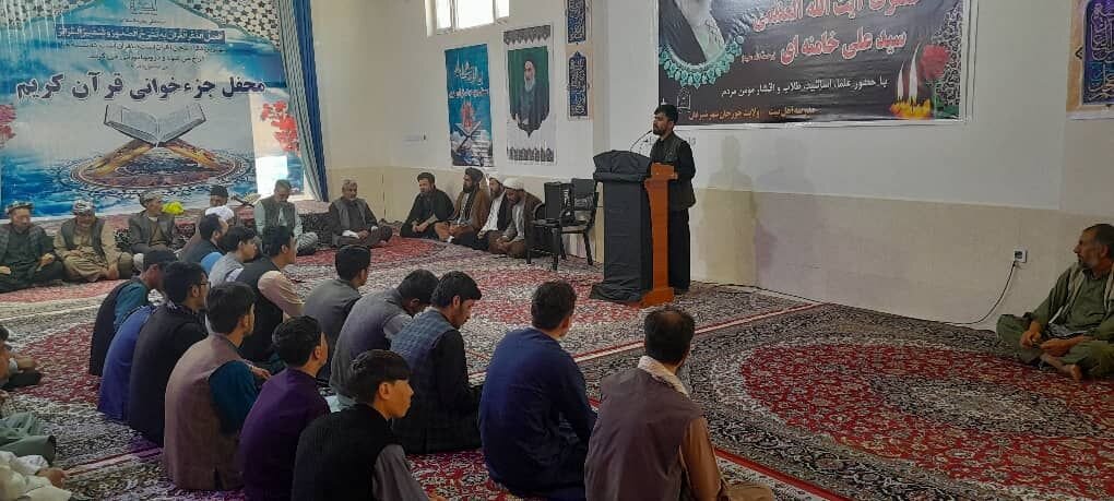 مراسم عزاداری شهادت امام صادق (ع) در مدرسه علمیه اهل بیت شبرغان افغانستان