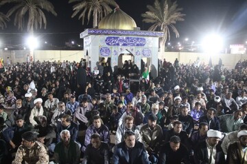 تصاویر/ اجتماع مردمی جازموریان در شب چهل و پنجم