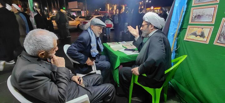 تصاویر/ موکب «شهدای روحانی شهرستان آمل» در ایستگاه بیست و ششم فروردین