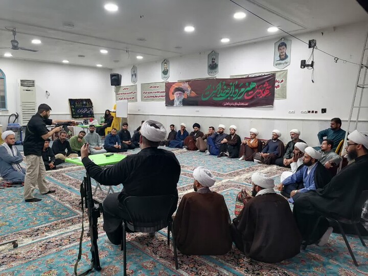 تصاویر/کلاس آموزش نظامی ویژه طلاب مدرسه علمیه ماهشهر