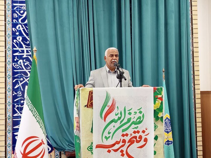 تصاویر/ آیین عبادی سیاسی نماز جمعه شهرستان نیمروز