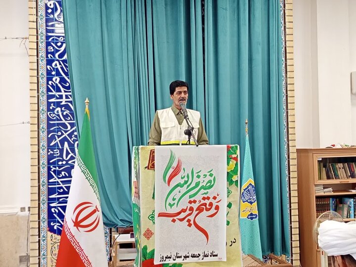 تصاویر/ آیین عبادی سیاسی نماز جمعه شهرستان نیمروز
