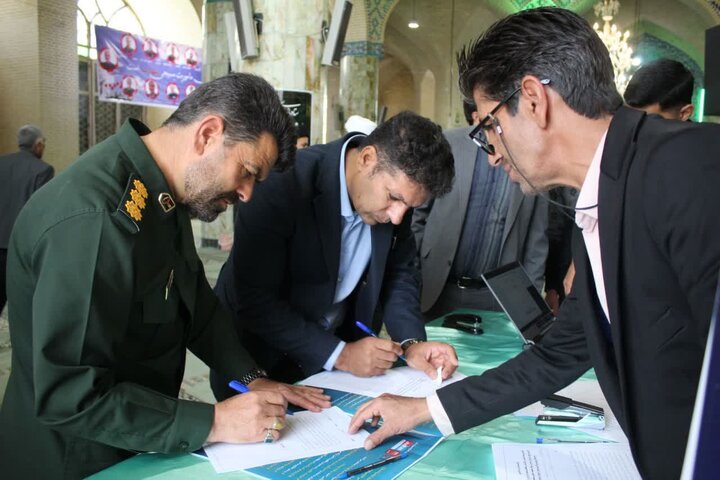 تصاویر/ نماز عبادی سیاسی جمعه شهرستان خاتم