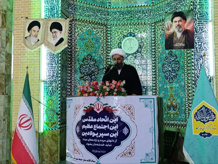 تصاویر/ نماز عبادی سیاسی جمعه شهرستان خاتم