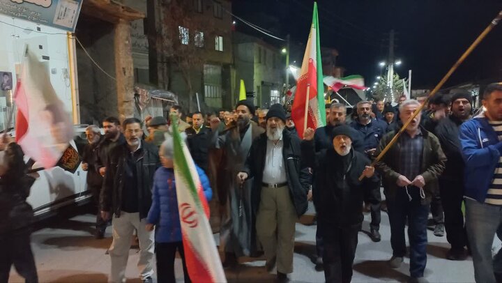 تصاویر/تجمع مردمی بخش «رینه» در ایستگاه بیست و هشتم فروردین