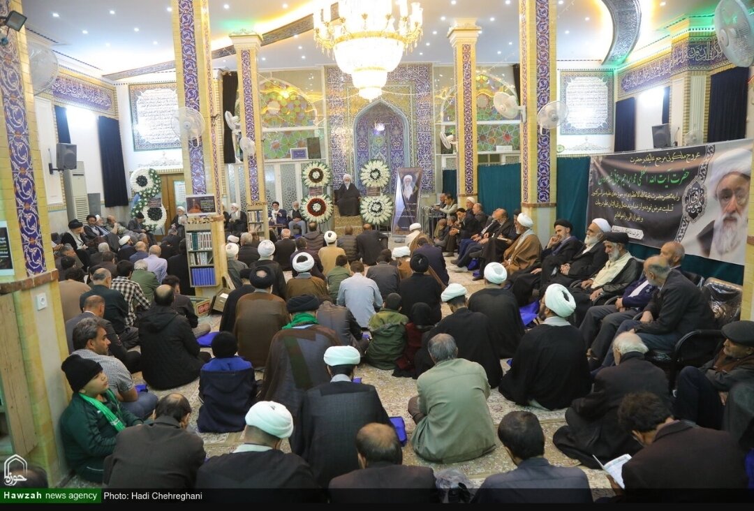 مراسم چهلم ارتحال آیت‌الله جناتی در قم برگزار شد + عکس