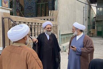 بازدید مدیر منطقه دو قائم مقام در امور استان های حوزه های علمیه از مواکب حوزوی کرمانشاه+تصاویر