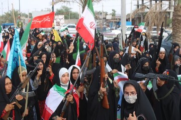 تصاویر/ اجتماع  دختران و بانوان شهرستان جازموریان