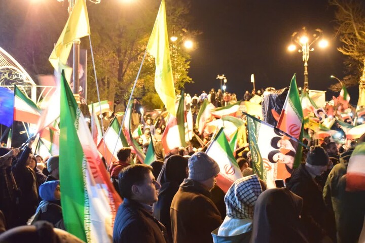 تصاویر / حضور و سخنرانی رئیس سازمان بسیج اساتید، طلاب و روحانیون کشور در جمع اجتماع کنندگان منطقه ائل گلی تبریز