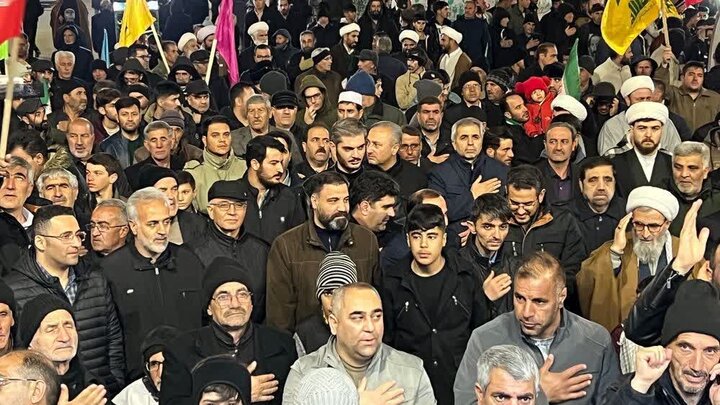 تصاویر/ تداوم ایستادگی و مقاومت در اجتماع شبانه مردم چالدران