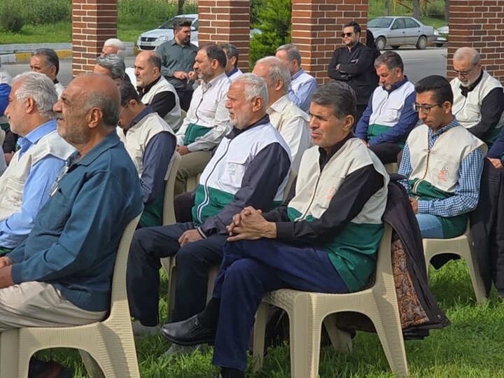 تصاویر/ اهتزاز پرچم رضوی در بهشهر، با آغاز دهه کرامت