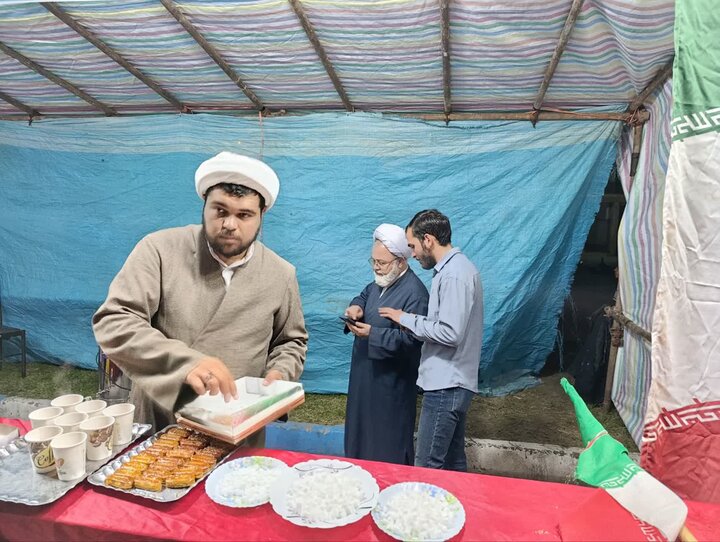 تصاویر/ برپایی موکب «ستاد پشتیبانی فرهنگی جبهه مقاومت بخش لاله آباد» در شهر زرگر