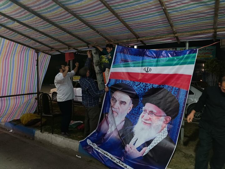 تصاویر/ برپایی موکب «ستاد پشتیبانی فرهنگی جبهه مقاومت بخش لاله آباد» در شهر زرگر