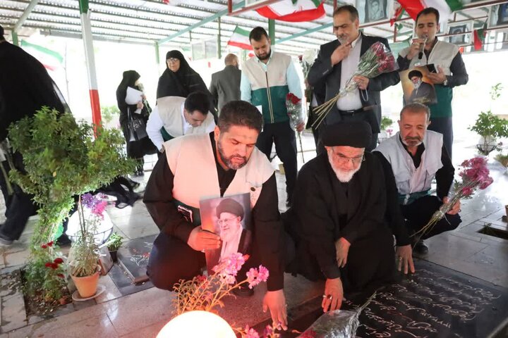 تصاویر/تجدید عهد و میثاق کانون‌های خدمت رضوی شهرستان نطنز با آرمان های شهداء