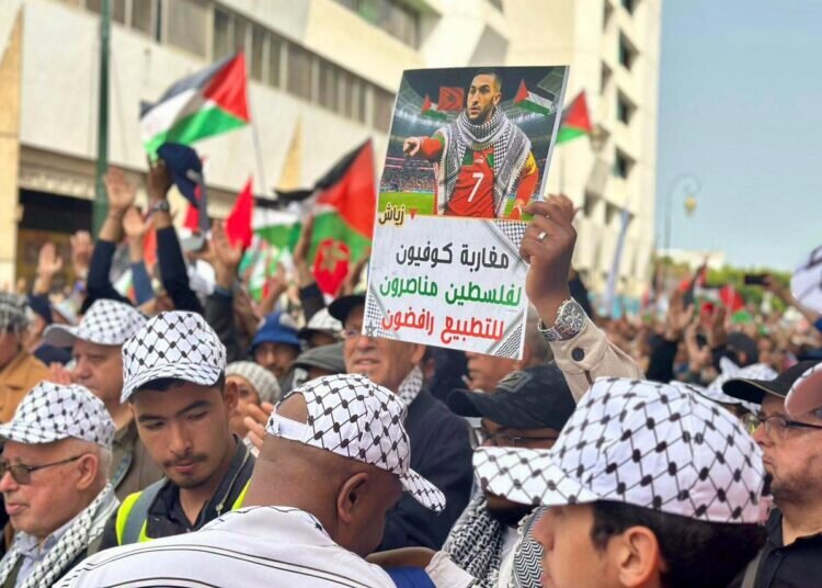 Massive March in Rabat Denounces Treatment of Palestinian Prisoners, Reaffirms Solidarity with Palestine
