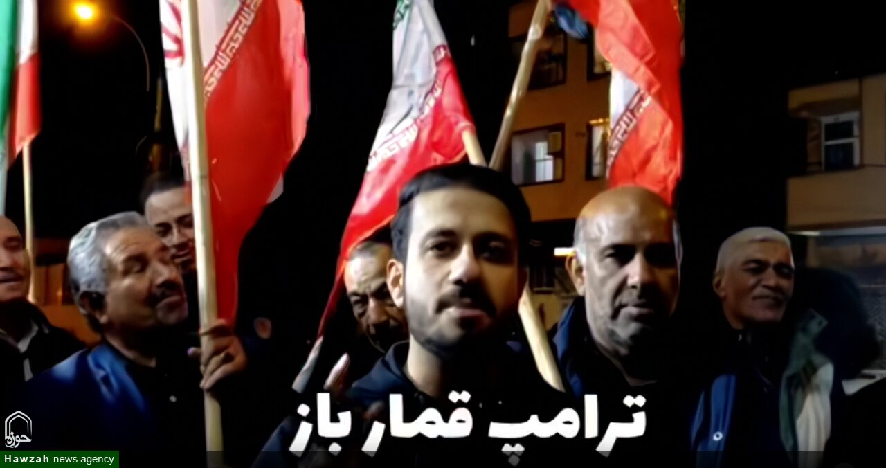 فیلم| خط و نشان جوان شهربابکی با زبان انگلیسی برای ترامپ