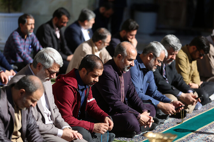 تصاویر/ آیین خطبه‌خوانی اصحاب رسانه به مناسبت دهه کرامت