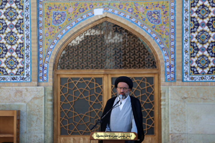 تصاویر/ آیین خطبه‌خوانی اصحاب رسانه به مناسبت دهه کرامت
