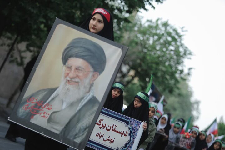 تصاویر/ رزمایش و اجتماع بزرگ دختران جان‌فدای ایران در نوش آباد