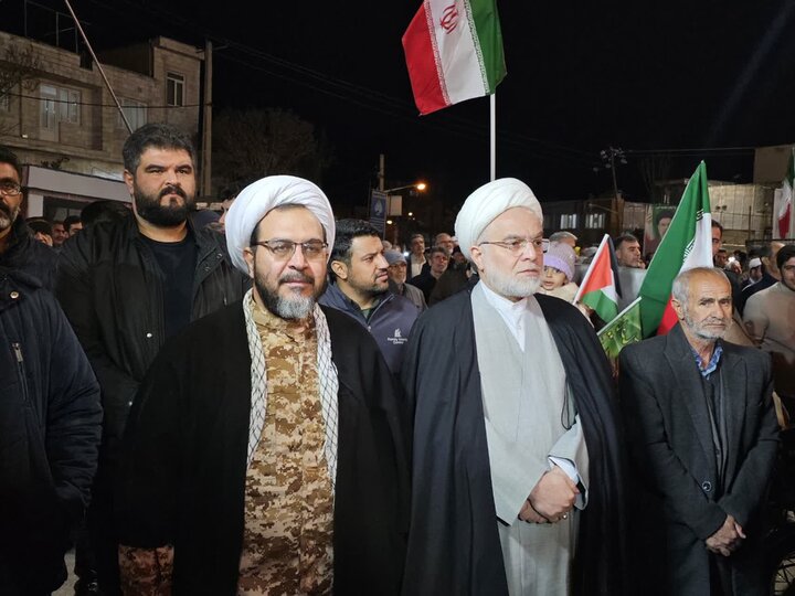 تصاویر/ تجمع مردمی بخش سریش‌آباد در حمایت از انقلاب و رهبری