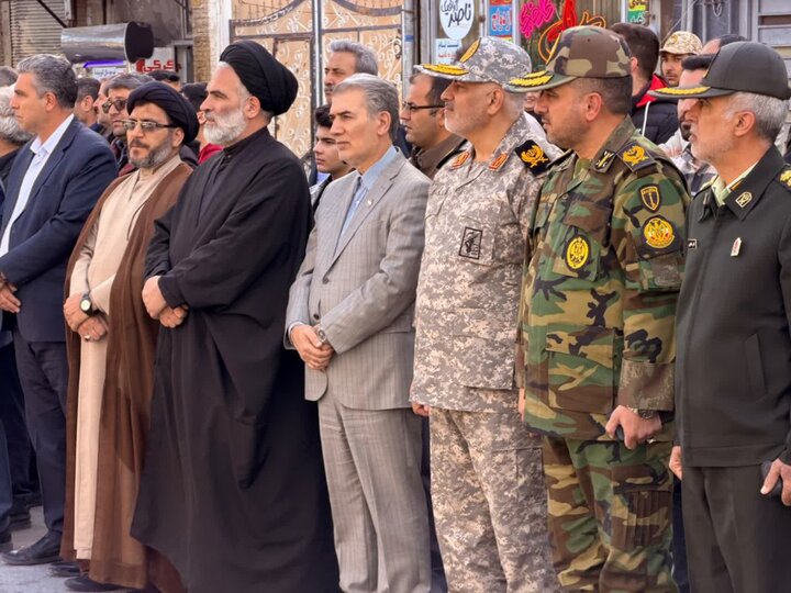 تصاویر/ طنین اقتدار «دختران ایران» در سلماس؛ بیعت حماسی بانوان سلحشور با آرمان‌های نظام و رهبری