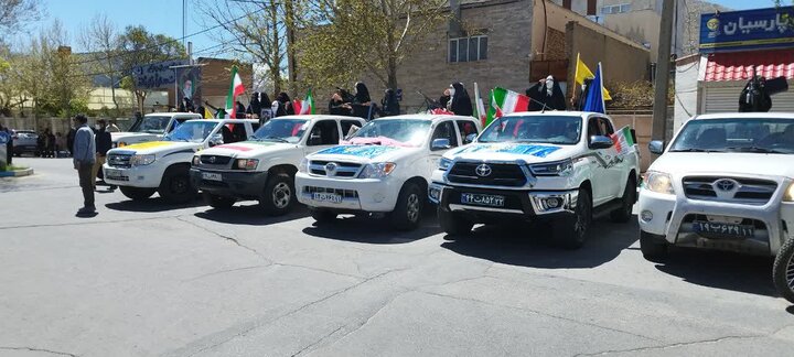 تصاویر/اجتماع و رزمایش بزرگ دختران جان فدای ایران در شازند