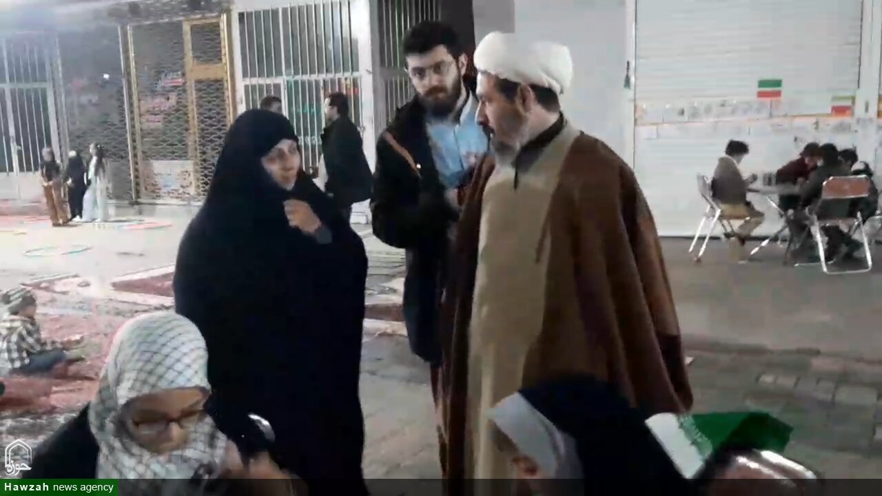 بازدید مدیر حوزه‌ علمیه خواهران استان آذربایجان شرقی از موکب حماسه دهه نودی‌ها