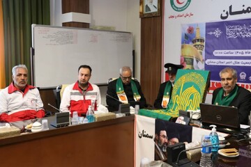 تصاویر/ حضور جمعی از خادمان علی بن موسی الرضا علیه السلام، در جمعیت هلال احمر استان سمنان