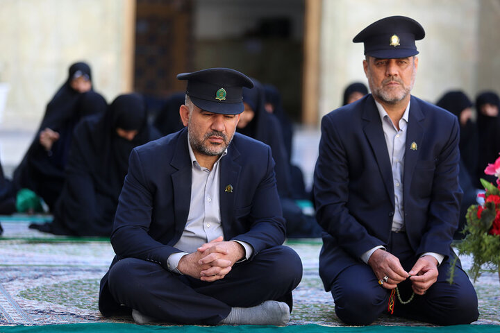 آیین خطبه‌خوانی اصحاب رسانه و کارکنان سپاه قم به مناسبت دهه کرامت