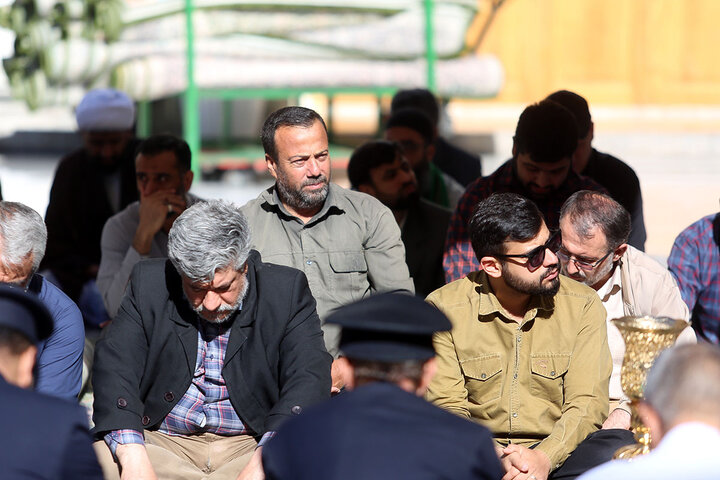 آیین خطبه‌خوانی اصحاب رسانه و کارکنان سپاه قم به مناسبت دهه کرامت