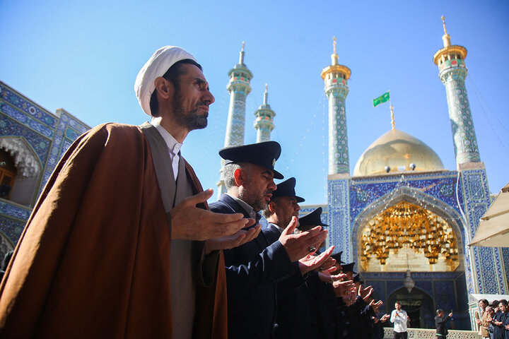 آیین خطبه‌خوانی اصحاب رسانه و کارکنان سپاه قم به مناسبت دهه کرامت