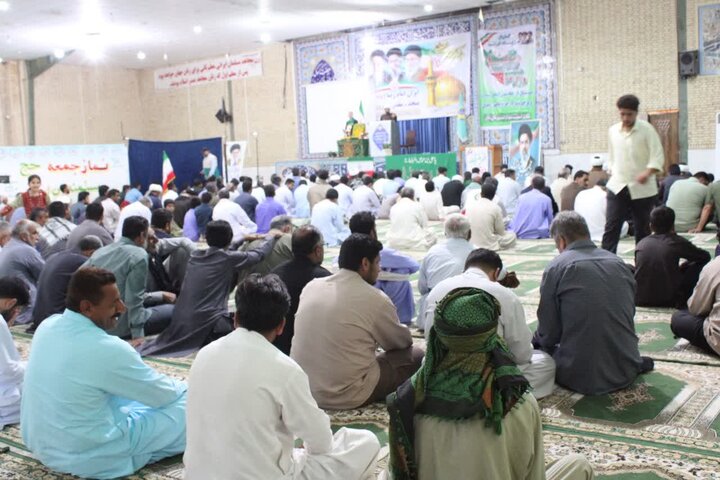 تصاویر/ آیین عبادی سیاسی نماز جمعه شهرستان دلگان