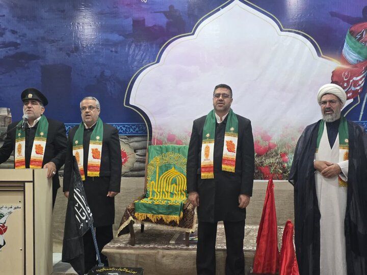 تصاویر/ خادمان امام رضا(ع) در گلزار شهدای دیلم